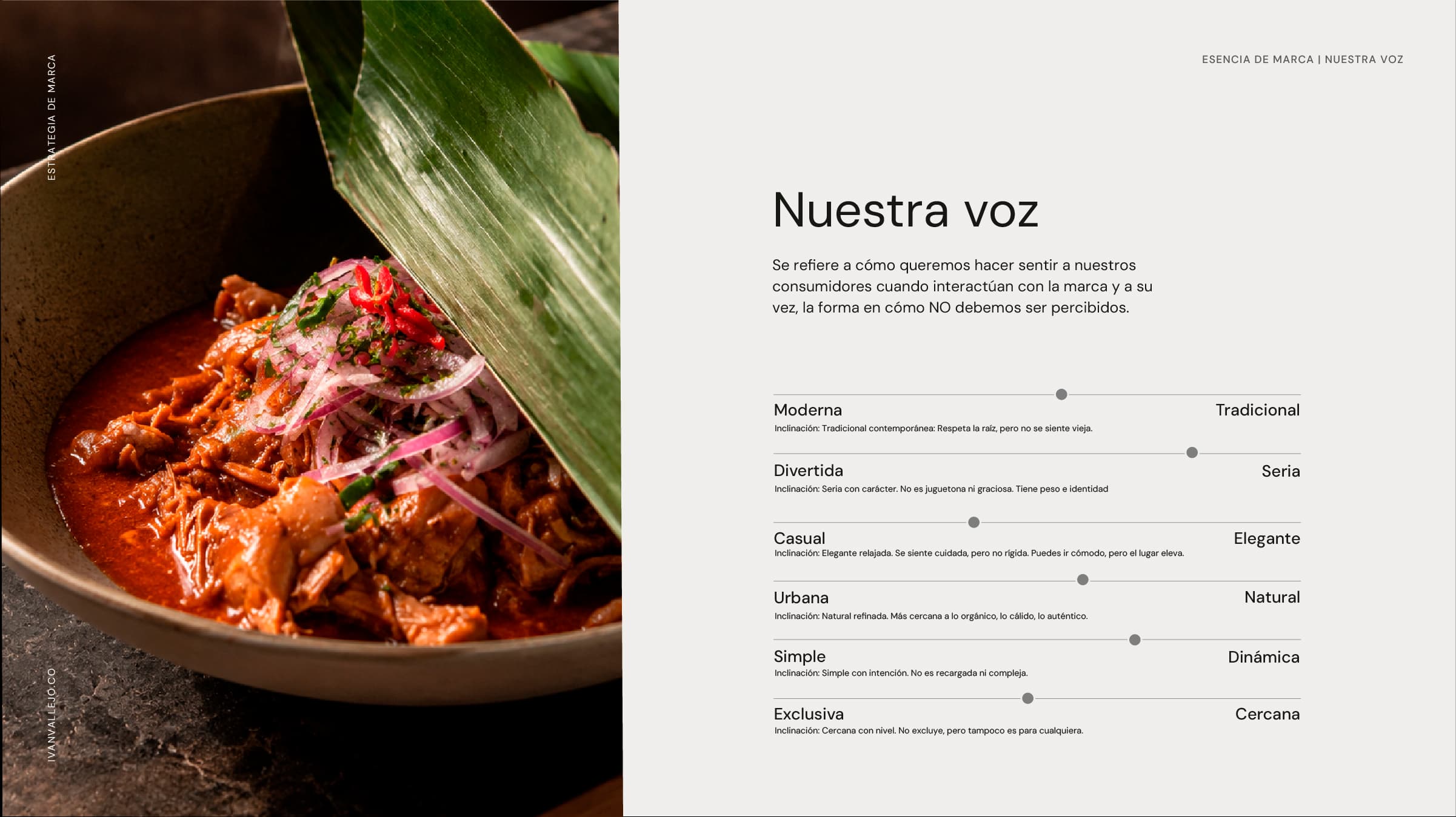Gastronomía y voz de marca de La Colorá